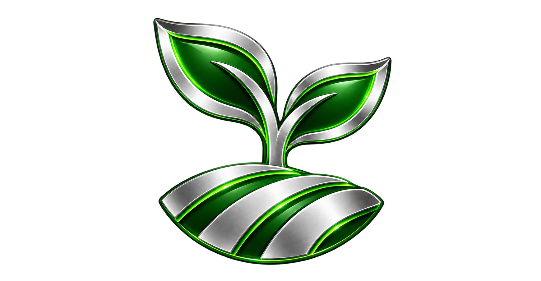 emerald seedling and field rows